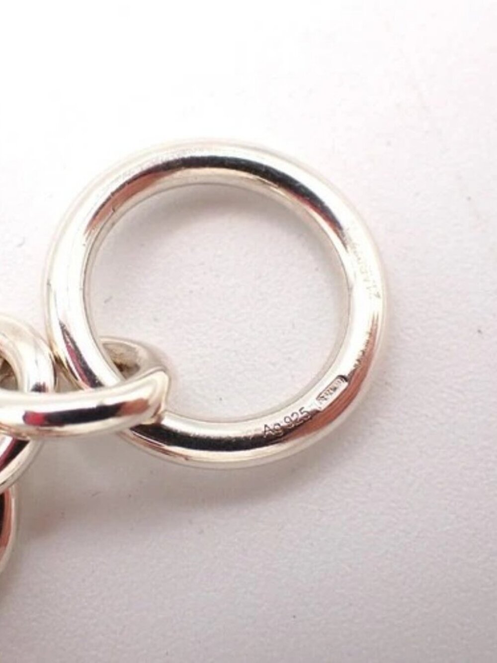 HERMES Logo Amulet 5 Charm Chain Bracelet Bangle Silver 925 France 649LC636 - Picture 9 of 16
